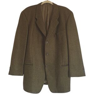 VTG. GIORGIO ARMANI LE COLLZIONI ALPACA WOOL HOUNDSTOOTH JACKET SIZE 42